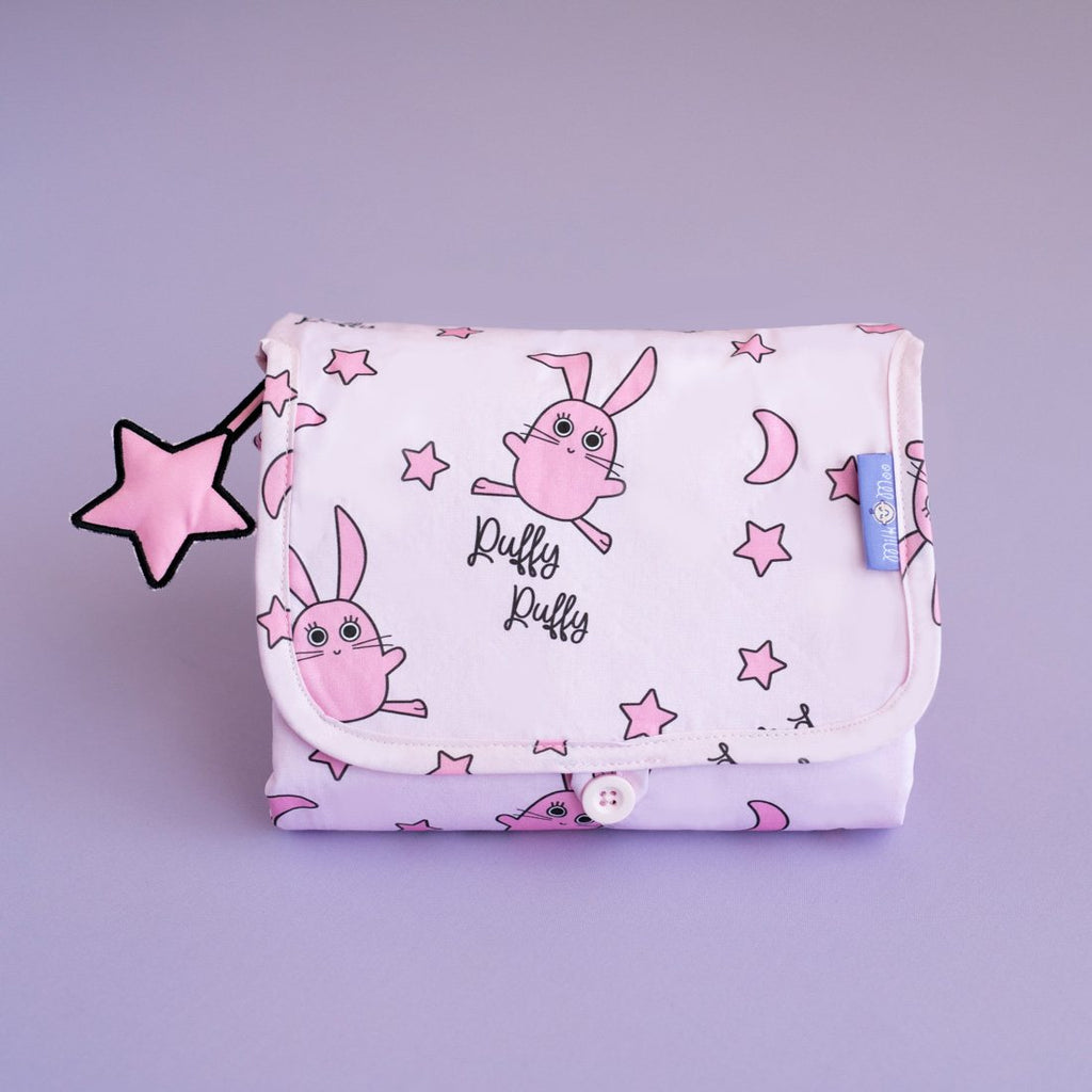 pembe alt açma örtüsü tavşanlı yenidoğan kız bebek 1