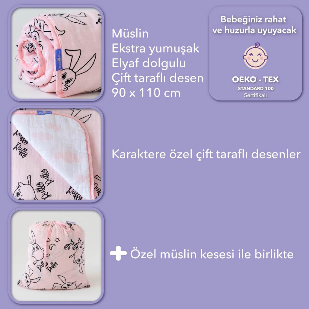 çançin elyaf dolgulu battaniye bebek çocuk erkek kız 5