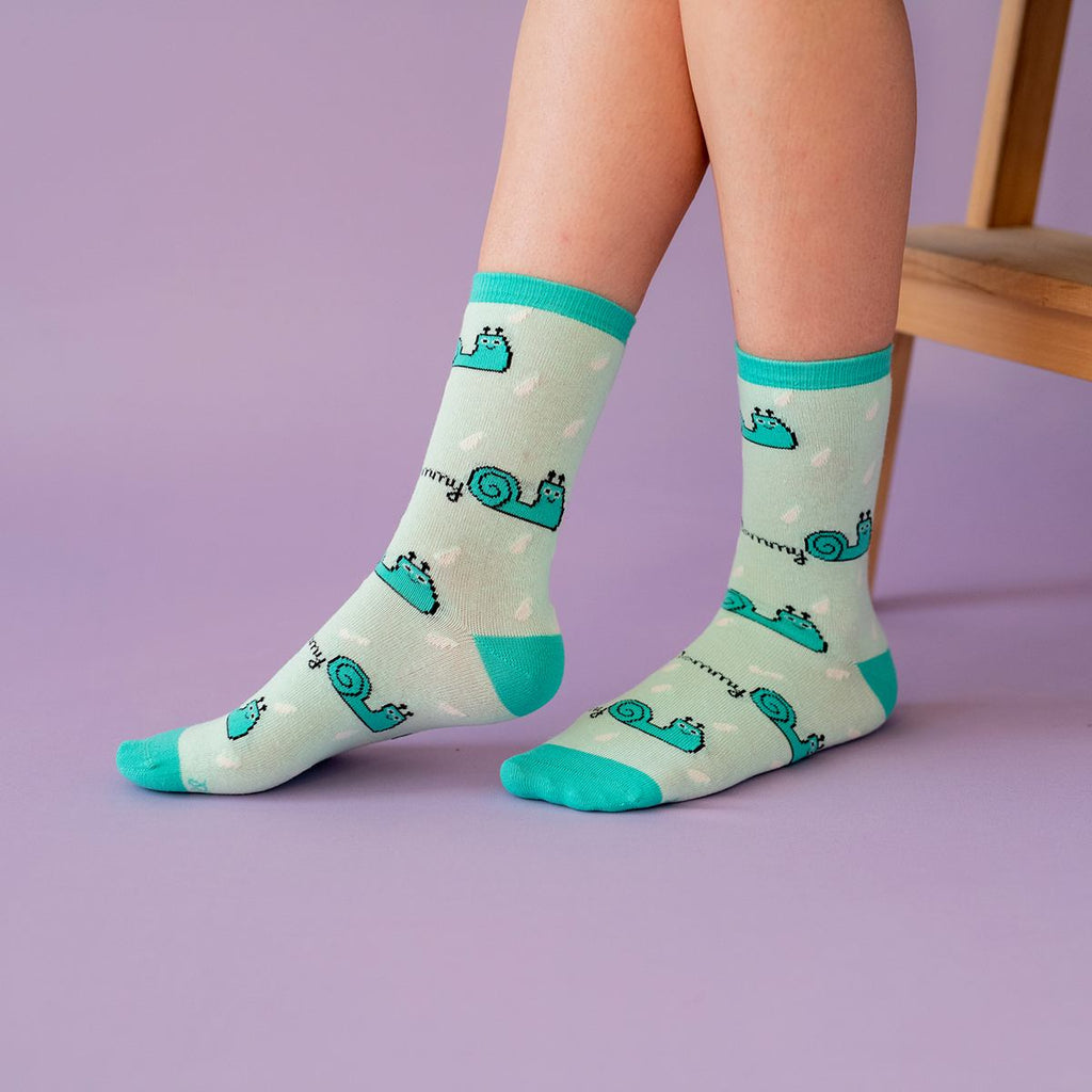 kurbağalı salyangozlu yeşil mavi anne çorap seti pamuklu 3