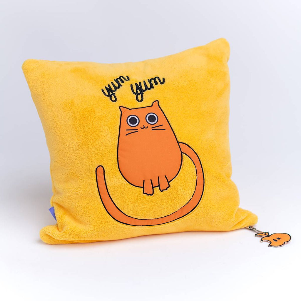 tombiş kedi peluş yastık turuncu kız erkek çocuk bebek hediye 1