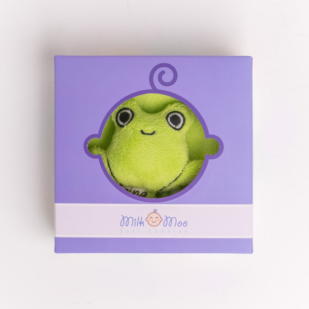 yeşil kurbağa peluş uyku arkadaşı yenidoğan kız erkek bebek 4